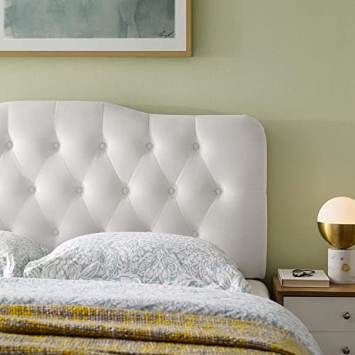 Modway Annabel Diamond Tufted Performance Velvet Full Headboard In White #TOP4