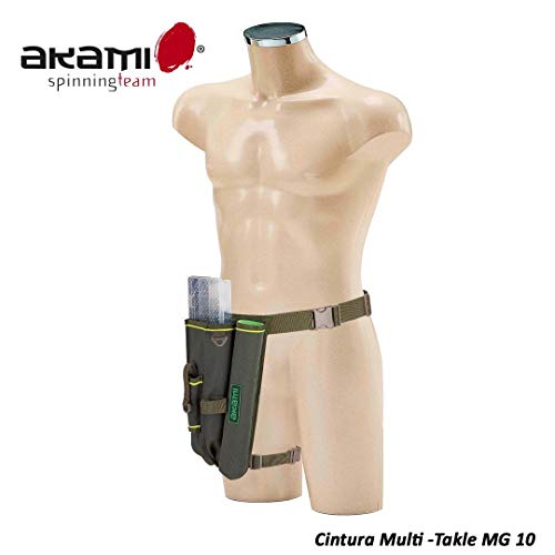 akami mg 10 bolsa cinturón riñonera porta artificiales y caña