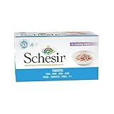 Schesir Katzenfutter Natural Thunfisch Multipack Portionsbeutel 6x50 g, 1 Packung (1 x 300 g)