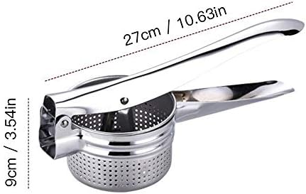 MEETOZ Chef Potato Ricer and Masher, Vegetable Ricer and Fruit Ricer, Great for Purees, Fruit Juicer, 100% Stainless Steel