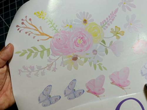 Vinilo decorativo floral personalizado para pared miniatura 6
