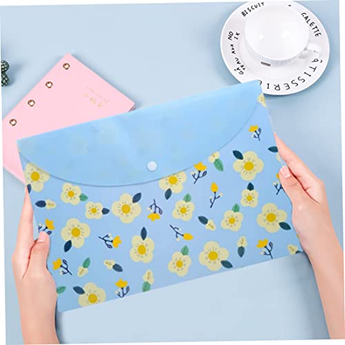 Envelope de plástico para documentos, pastas de documentos de enchimento floral, envelopes de arquiv