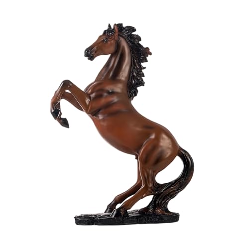 Lukitas Jumping Horse Statue - Resin Galloping Figurine