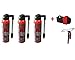 MVTEK Consegna 24 Ore - 3 x Fast CO2 (GONFIA E RIPARA) + Supporto Chiusura a Strappo per Bici Bicicletta MTB Mountain Bike/Strada - Corsa Consegna 24 Ore