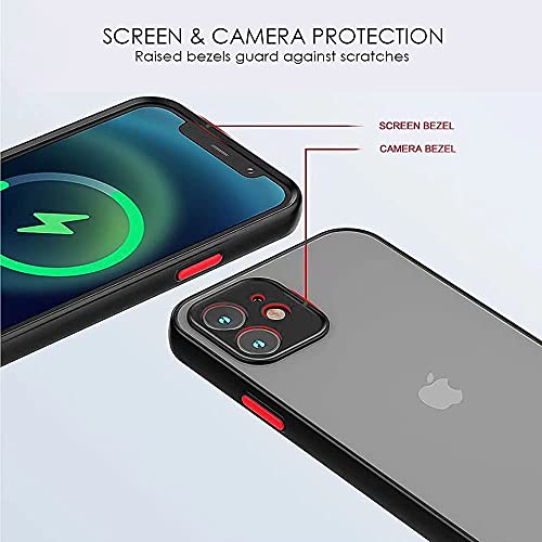 Image of WOW IMAGINE Translucent Hybrid Back Cover Case for Redmi Note 10T 5G | Poco M3 Pro 5G | Smoked Matte Back | 360 Degree Device & Camera Protection | TPU Poly Carbonate Bumper Case (Black Bumper)