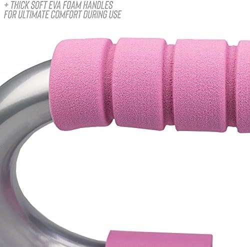Phoenix Fitness Push Up Bar Stand - Press Up Pushup Bars Pair with Non-Slip Foam Handles for Extra Grip for Chest, Arms and Shoulder Strength Training