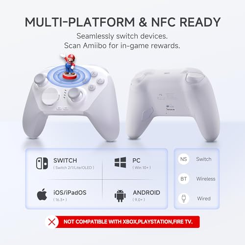 Image of MOBAPAD Chitu2 HD Wireless Pro Controller for Nintendo Switch 2 /1 Lite /OLED, Gamepad with TMR Glide Joysticks [ZERO Drift], HD Rumble, NFC, Mechanical Buttons, Turbo, Programming, 6 Axis Gyro