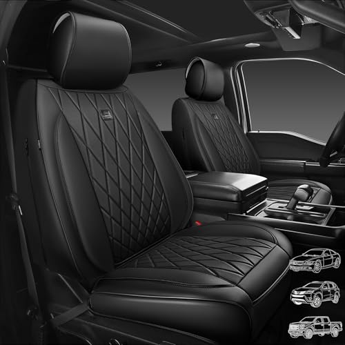 image for CAR PASS Leather Seat Covers Full Set, Luxury Seat Protector for Cars,