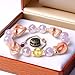 Handmade Original Jewelry 8-14MM Baroque Shell Pearls Multicolor Crystal MetJakt Stretch Bracelet for Women (Pink Porcelain Crystal)