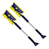Michelin Snow Brush for Car Windshield (Pack of 2) – Ice Scraper with Extendable 34-49