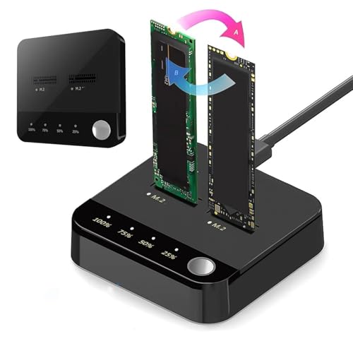 Duplicador de unidades ciciglow M.2 NVMe USB 3.2 20Gbps doble bahía miniatura 7