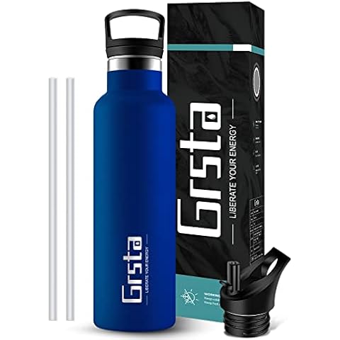 Grsta Sports Water Bottle 750 ml BPA-Free Drinking Bottle Leak-Proof Bicycle Drinking Bottle for School, Bike, Outdoor, Travel, Fitness, Yoga Cover