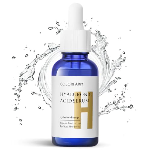 Colorfarm Hyaluronic Acid Serum for Hydrating: Colorfarm Moisture Face Skin Serum - Smoother Texture Night Serum 1 Fl Oz