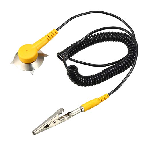 Image of uxcell Alligator Clip ESD Anti Static Mat Grounding Cord Ground Strap 1.7M