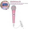 EKDJKK Wired Microphone, Portable Wired Dynamic Microphone 3.5mm Jack Lightweight No Battery Singing Mechine Home Wired Handheld Microphone for Kids (Pink)