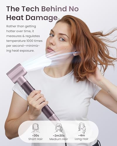 Image of MESCOMB Dual Voltage Hair Dryer Brush for Travel - 5 in 1 Air Styler with High-Speed Blow Dryer, Anti-Frizz, Compact Design with Travel Bag, Ideal for Europe & Worldwide Use (100V-240V) Gift for Women