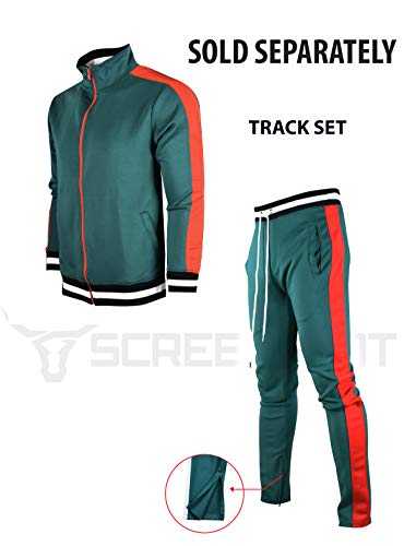 Image of SCREENSHOT-TRACK JACKET Mens Urban Hip Hop Premium Track Jacket - Slim Fit Side Taping Sportswear Urbanwear Streetwear Top