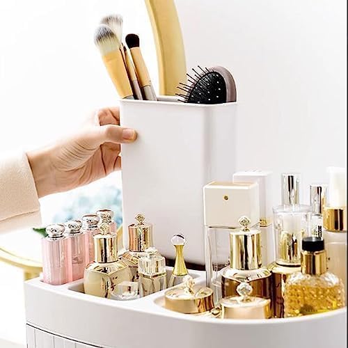 Makeup Storage Organizer Makeup Box Makeup Organiser Storage Display Box Plastic Makeup Organizer With Drawers,Perfume Display Case(Color:default)