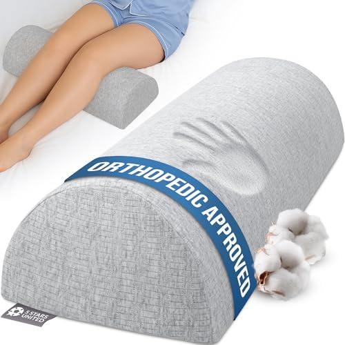 Knee pillow for back sleeping with memory foam