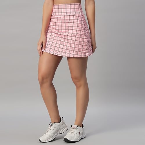 Image of Mehrang Skirt with Shorts for Women's & Girl's Solid High Waist Flared Skater Short Mini Skirt