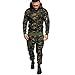 IQYU Jogginganzug Herren Camouflage Tactical Slim Fit Kapuzenpullover Stretch MilitäR Camping Outdoorhose Atmungsaktiv Trainingsanzug Freizeitanzug Stretch Sportanzug Fitnessanzug