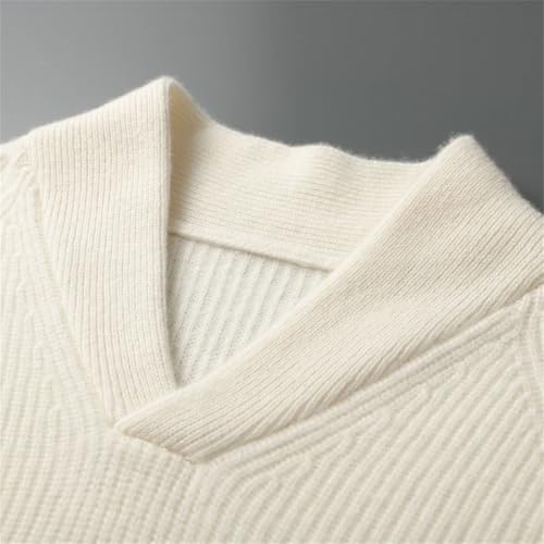 Rfmfkkg Cashmere Thick Sweater Men's V-Neck Knitted Casual Business Warm Men's Wear Office Jumper4