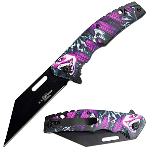 Snake Eye Tactical Every Day Carry Fast Deployment Folding Knife Ultra Smooth One Hand Opening Folding Pocket Knife Ideal for Recreational Work Hiking Camping (PK) - Snake Eye Tactical