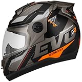 CAPACETE FECHADO PRO TORK EVOLUTION 788 G8 EVO FOSCO GRAFITE - LARANJA TAM. 60