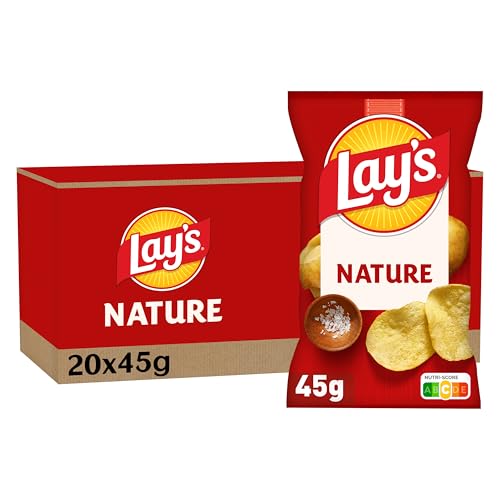 LAY'S Chips Nature - Lot de 20x45g