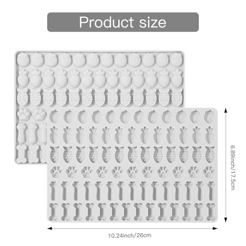 Backmatte Hundekekse, Backmatten für Hundeleckerlies, 6 Formen in 1 Silikon Backmatte Hundekekse Hundeleckerli Backmatten für Backofen Kekse Schokolade Süßigkeiten (Hellblau)
