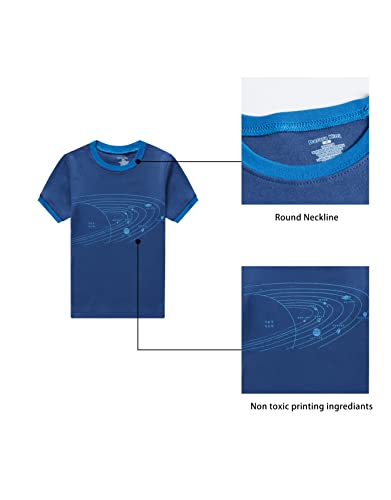 Image of KikizYe Boys Short Sleeve Pajamas Kids Summer Pjs Children Pajamas