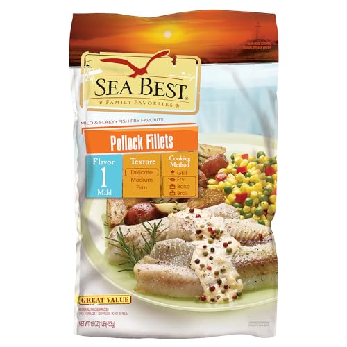 Sea Best Pollock Fillets, 16 Ounce (Pack of 12)