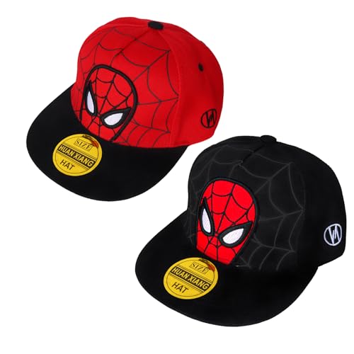 Spiderman Cap Kinder, 2 Stück Superheld Baseball Kappe, Spider Basecap...