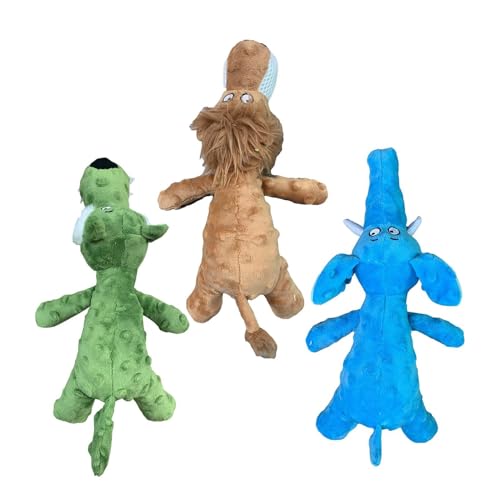 Generico Squeaky- Spiele für kleine Hunde- Entspannendes Plüschtier mit Klang für Hunde | Spielzeug für aggressive Kauer und Zahnung | Für Innen- und Außentraining und Spaß in
