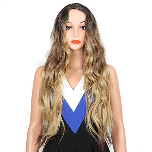 Perruque de remplacement capillaire blond foncé femme