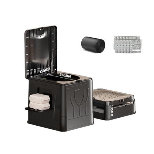 簡易トイレ 携帯トイレ ポータブルトイレ 非常用トイレ 防災グッズ 持ち運び易い 組み立て簡単 多用途 防災からアウトドアまで コンパクサイズ ゴミ袋12枚付属 凝固剤12個付属 地震/災害/アウトドア/台風/洪水/災害時/断水時/介護 耐荷重150kg