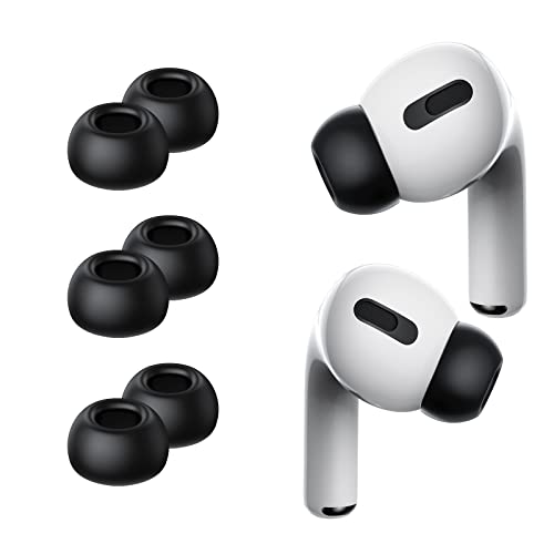 lanwow Dicas de Espuma de Memória Premium para Airpods Pro e Airpods Pro 2ª Geração. Sem Dor Nas Pontas de Silicone. Pontas de Ouvido Antiderrapantes. Cabe No Estojo de Carregamento, 3 Pares(Grande, P