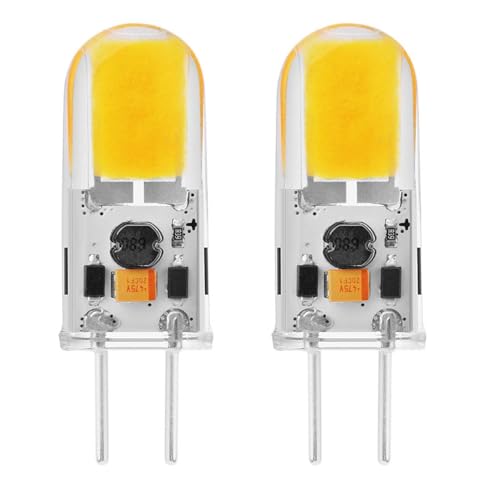 JZLBBC Bombillas LED GY6.35 3W Iluminación blanca cálida Equivalente a 3W 30W AC DC 12V G6.35 Bombilla LED silicona dos pines regulable 2PC ColdWhite