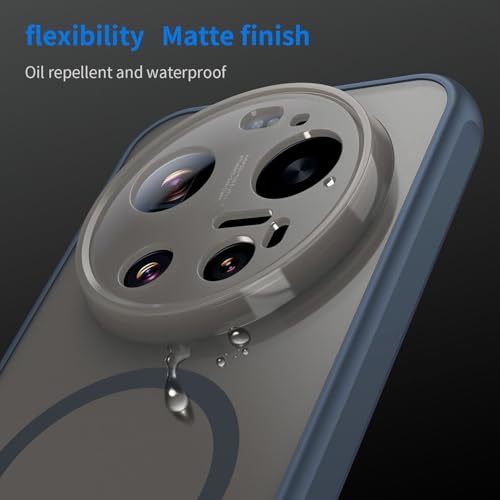 Image of Compatible with Xiaomi 17 Ultra Case Cover,Compatible with MagSafe,Anti-Fall,Compatible with Xiaomi 17 Ultra 5G 25128PNA1C Cell Protective Phone Case Blue