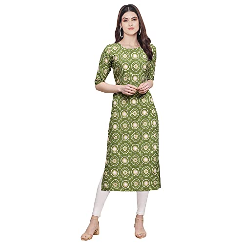 Image of Pinkmint Women's Crepe Digital Print Straight Kurta