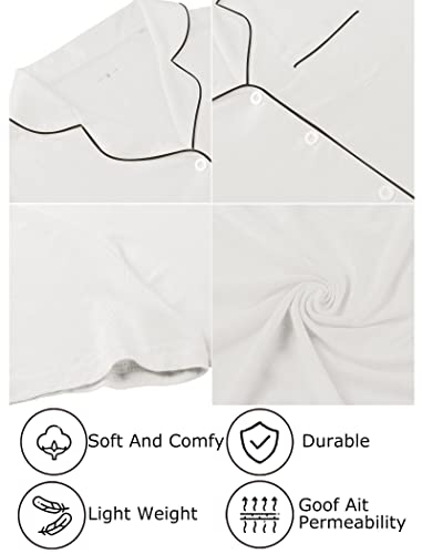 Image of Leikar Nightgowns for Women Button Up Labor Delivery Gown Sleep Shirts