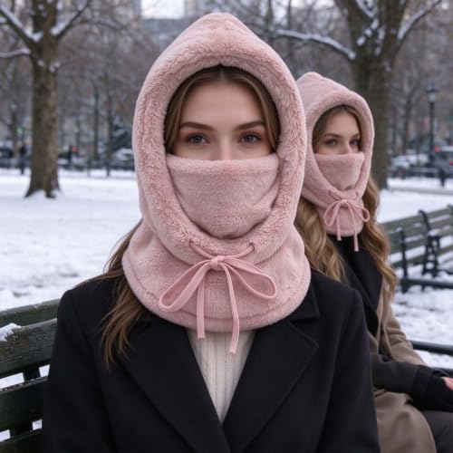 Rkwins Womens Winter Hats 3 in 1 Fleece Balaclava Hat with Scarf and Mask - image 5