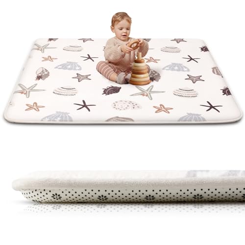 Image of Baby Play Mat for Floor,1.2" Thick 50x50 Playpen Mat,Safe Padding Tummy Time Mats for Babies and Infants Toddlers,Cushioning Foam Mats for Kids Crawling,Non-Slip Baby Playmat,Yoga,Tatami,Nursery Rug