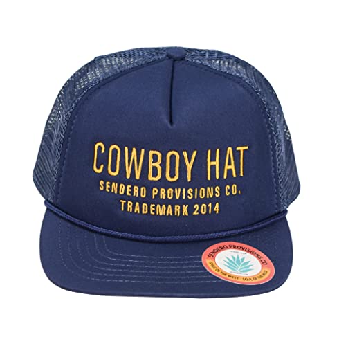 Image of Sendero Provisions Co. Cowboy Adjustable Snapback Foam Trucker Hat with Embroidered Design & Mesh Back for Breathability
