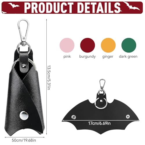 GZcaiyun Lot de 5 porte-clés Batman en cuir pour différentes clés de voiture ou de moto et comme article de décoration, 5 couleurs – vue 2