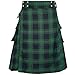 Usthirit Kilt for Men Traditional Highland Tartan Utility Scottish Mens Kilt (Z2386, S)