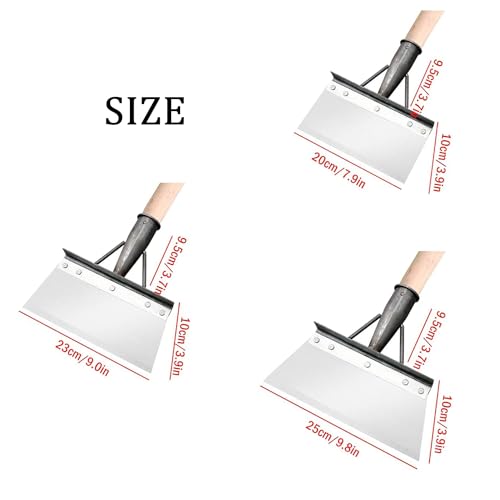 Wopedally Multifunctional Cleaning Shovel, Grass Removal Tool for Garden, Flat Steel Edging Shovel, Weed Removal Shovel (25cm)
