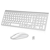 【12 Multimedia-Tastenkombinationen】Die 12 Tasten (F1-F12) der kabellosen PC Tastatur mit der FN-Taste sind günstig für den sofortigen Zugriff auf: Musik, Lautstärkeregelung, Stummschaltung, Homepage, e-Mail, Arbeitsplatz und vieles mehr. Ideal Tastatur Maus Set für produktive Arbeit und frohe PC-Spiele. (Dies nicht verfügbar für MAC-System).