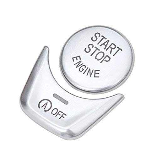 DEMILLO Silver Start Stop Engine Switch Button Cover for BMW 5 6 7 X 3 X4 Series F Chassis F10 F18 F07 F12 F01 F02 F25 F26