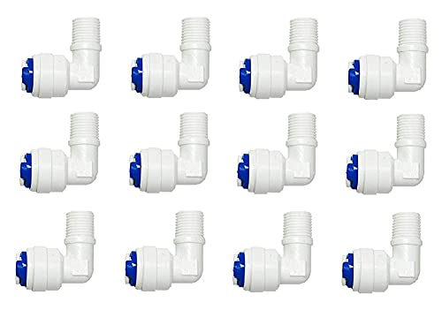 Membrane Housing Elbow Connector 1/4" Push fit x 1/8" Inch Thread Suited for All RO Water Purifiers Models (PREFILTER HSG ELBOW 12PCS)-image-8